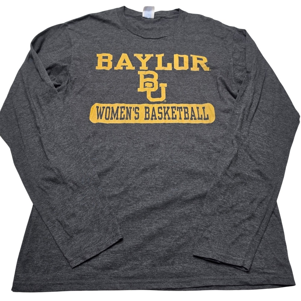 Port & Company Baylor Women's Basketball Long Sleeve T-Shirt Gray Medium